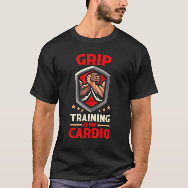 Camiseta Treinamento de Pegada de Braço de Luta de Braço É  (Frente)