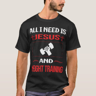 Camiseta Treinamento de Peso Divertido de Jesus