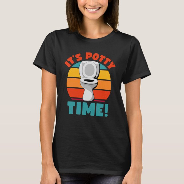 Camiseta Treinamento de vaso sanitário É hora do penico Hum (Frente)