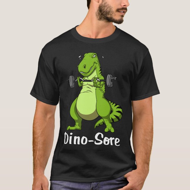 Camiseta Treinamento em Gym para Malhação do Dinossauro T-R (Frente)