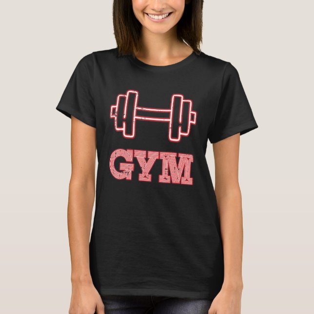 Camiseta Treinamento em Gym Workout Peso Levantando Malhaçã (Frente)