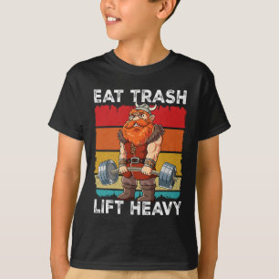 Camiseta Treinamento em Peso de Gym Coma Lixo Pesado 1