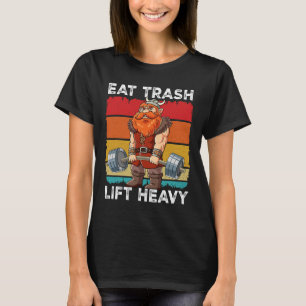 Camiseta Treinamento em Peso de Gym Coma Lixo Pesado 1