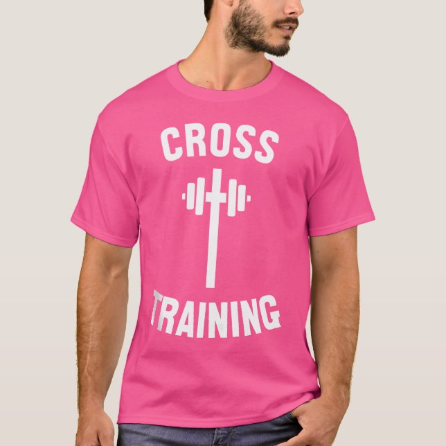 Camiseta Treinamento Engraçado Barbell Christian Workout Cr (Frente)
