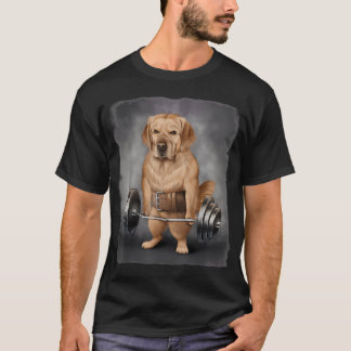 Camiseta Treinamento Muscular de Cachorro Retriever Dourado