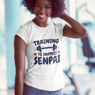 Camiseta Treinamento para Imprimir Animação de Senpai