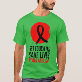 Camiseta Treinamento para Salvar Vidas no Mundo da AIDS Dia