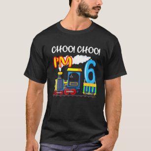 Camiseta Treinar Choo! Choo! Tenho 6 anos, crianças 6 B