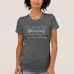 Camiseta "Treinar forte é mais bonita…" Tanque