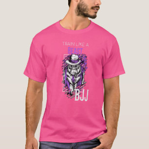 Camiseta Treine Como uma Fera Gorila BJJ Jiu Jitsu MMA Muay