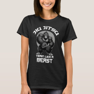 Camiseta Treine como uma Fera Jiu Jitsu BJJ Luta MMA Gor