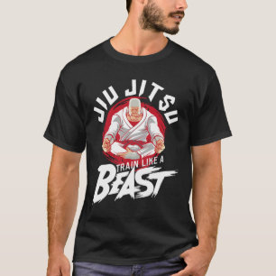 Camiseta Treine Como Uma Fera - Jiu Jitsu Brasileiro Mma Bj