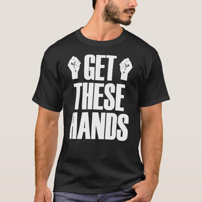 Camiseta Treine Duro com Essas Mãos Ginásio Forte (Frente)