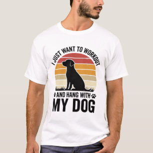 Camiseta Treine e Fique Com o Meu Cachorro Vintage Amante d