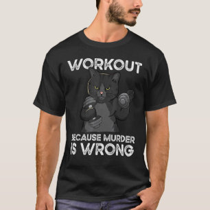 Camiseta Treine Porque Assassinato é Errado Gato