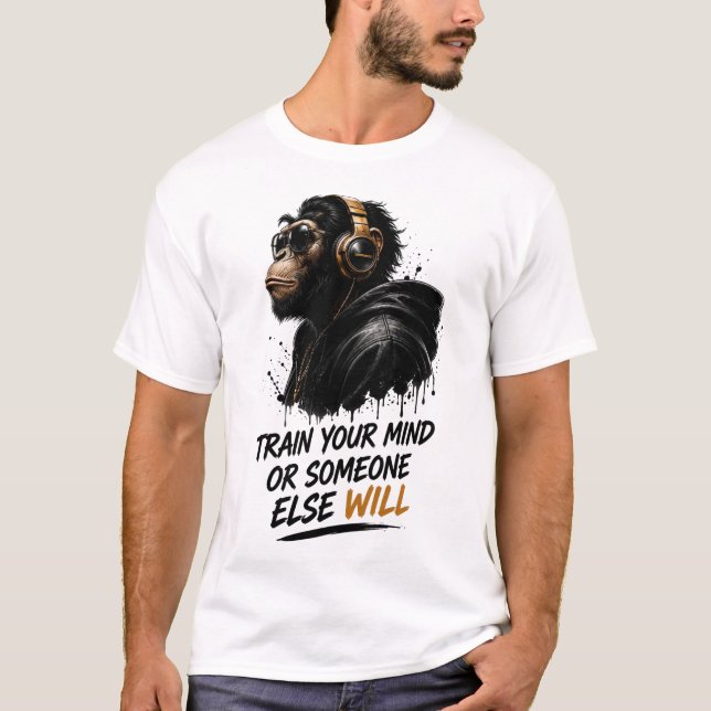 Camiseta Treine Sua Mente Chimpanzé (Frente)