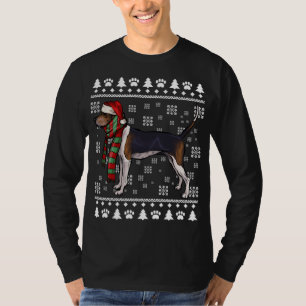 Camiseta Treing Walker Coonhound Dog Santa Hat Xmas Ugly C