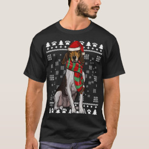 Camiseta Treing Walker Coonhound Dog Santa Hat Xmas Ugly C