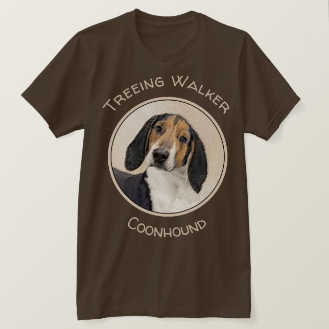 Camiseta Treing Walker Coonhound Painting - Arte Original (Frente do Design)