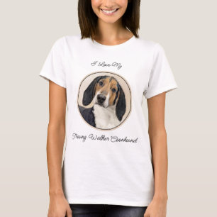 Camiseta Treing Walker Coonhound Painting - Arte Original