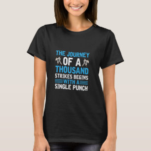 Camiseta Treino Clássico de Karatê Soco Faixa Preta Esporte
