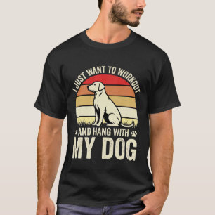 Camiseta Treino Com O Meu Cão Pôr-do-Sol Retro