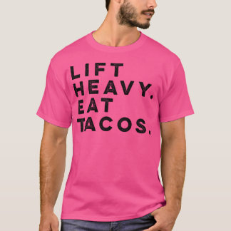 Camiseta Treino de Academia Divertido Levantar Pesado Comer