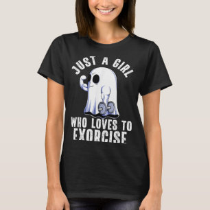 Camiseta Treino de academia engraçado fantasma musculação S