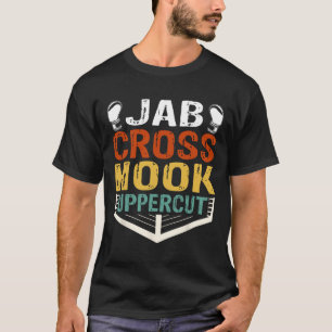 Camiseta Treino de Boxeador Jab Cross Hook Uppercut Homens