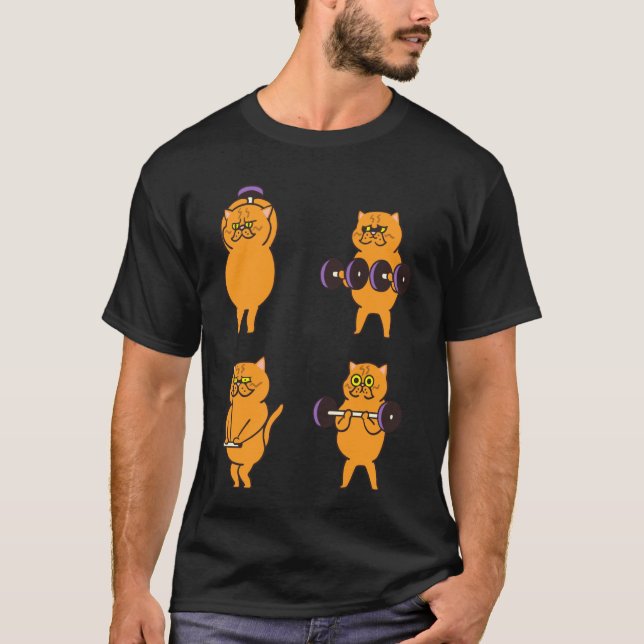 Camiseta Treino de Braço com Gato Persa (Frente)