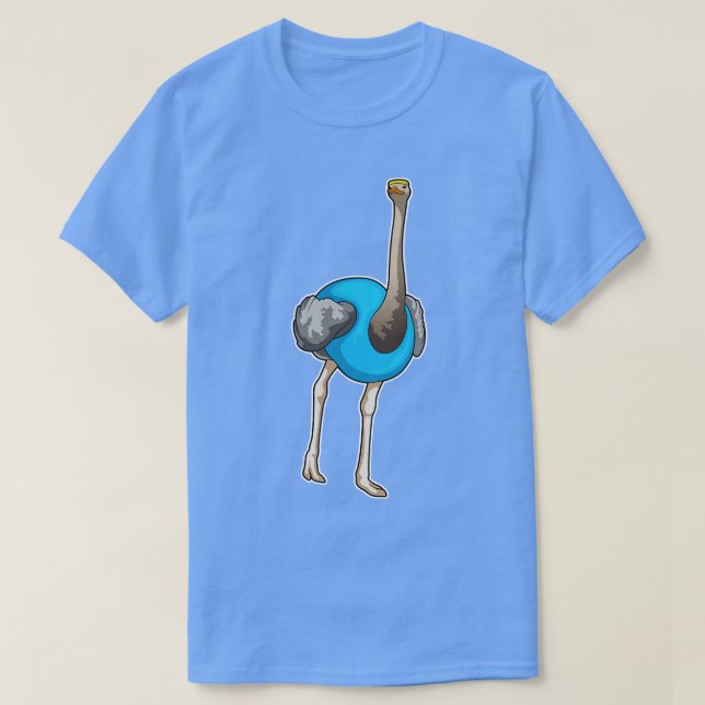 Camiseta Treino de corrida de avestruz (Frente do Design)