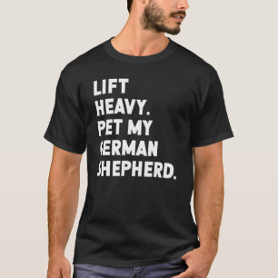 Camiseta Treino de Fitness  Levante Peso Pesado Cachorro Pa