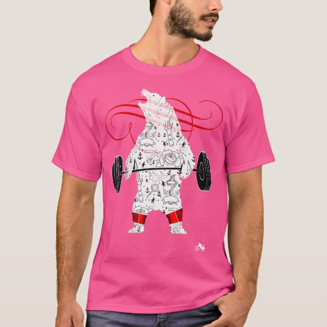 Camiseta Treino De Levantamento Do Urso-Da-Camisa (Frente)