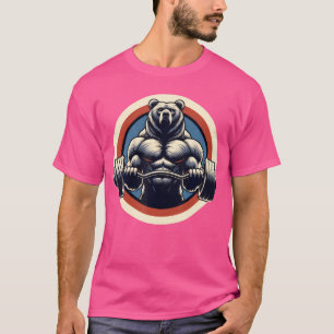 Camiseta Treino de musculação com halteres no ginásio do ur
