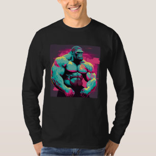 Camiseta Treino de Musculação do Corpo de Fera de Gorila