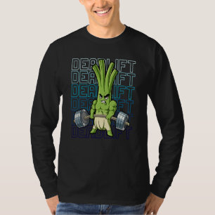 Camiseta Treino de Peso de Gym de Cebolinha Verde Levantame