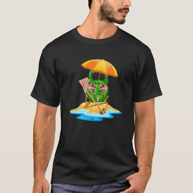 Camiseta Treino de Powerlifting com Kettlebell de Melancia  (Frente)