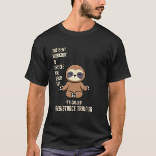 Camiseta Treino de Treinamento de Resistência de Preguiça M