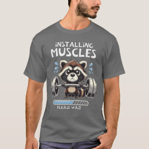 Camiseta Treino engraçado de guaxinim fofo academia fitness