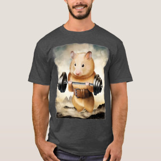 Camiseta Treino Muscular de Hamster T-Shirt