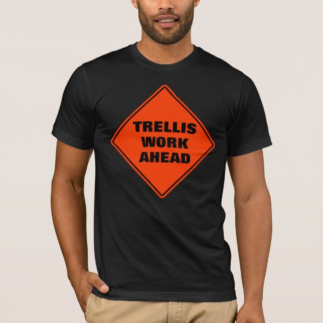 Camiseta Trellis de laranja engraçada trabalha na frente do (Frente)