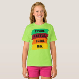 Camiseta Trem, Batalha, Esmeril, Vencer slogan motivacional