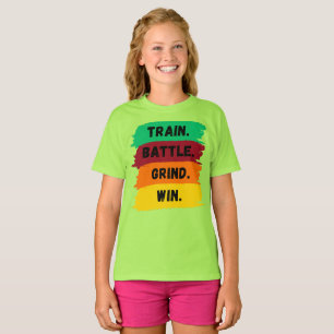 Camiseta Trem, Batalha, Esmeril, Vencer slogan motivacional