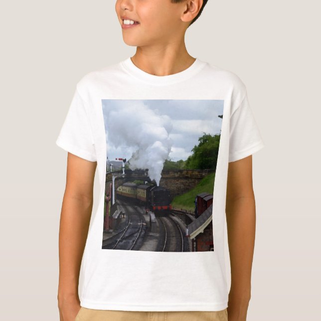 Camiseta Trem clássico do vapor (Frente)