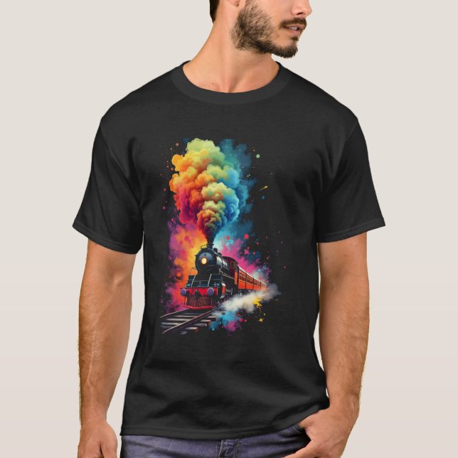 Camiseta Trem colorido (Frente)