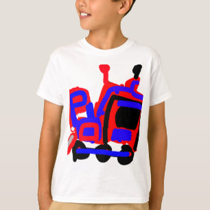 Camiseta trem de abstrato colorida