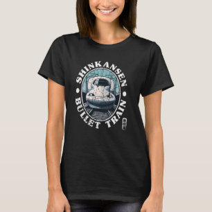 Camiseta Trem de bala Japão ensina trem japonês Kanji japon
