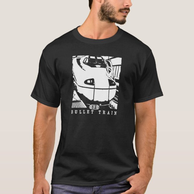 Camiseta Trem de Bullet Shinkansen Japão Souvenir Japonês K (Frente)