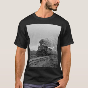 Camiseta Trem de Locomotiva Vintage Aniversário khaki Viage
