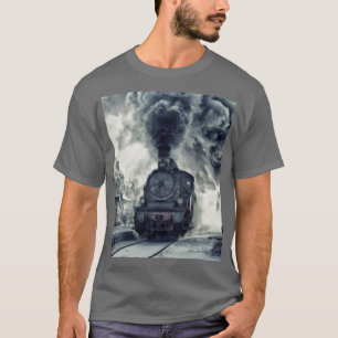 Camiseta Trem de Locomotiva Vintage Aniversário khaki Viage